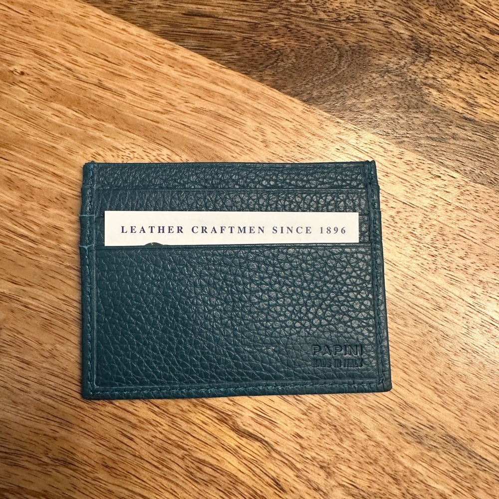 Papini Florence Genuine Italian Leather Slim Card Wallet – New